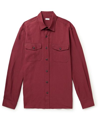 Caruso Lyocell-twill Shirt - Red