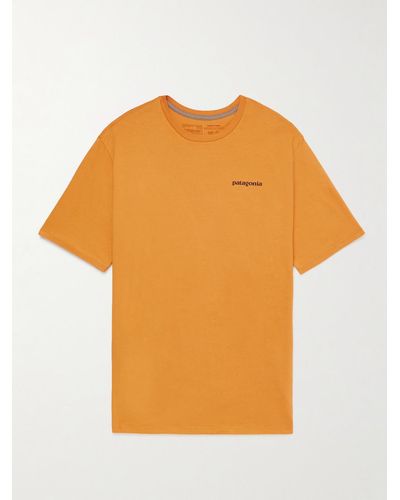 Patagonia P-6 Mission Printed Organic Cotton-jersey T-shirt - Orange
