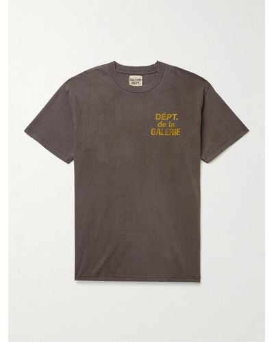 GALLERY DEPT. Logo-print Cotton-jersey T-shirt - Brown