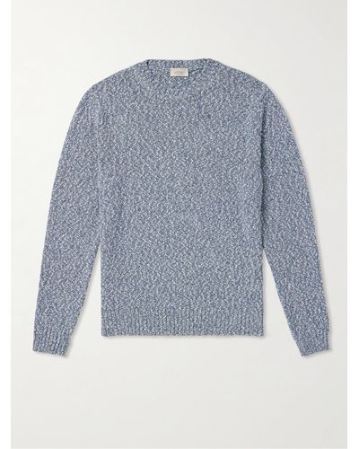 Altea Pullover aus melierter Baumwolle - Blau