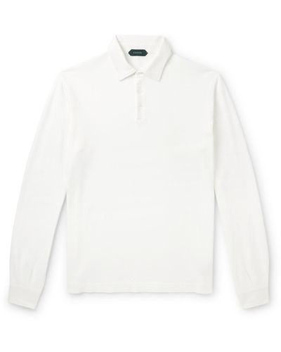 Incotex Zanone Cotton-jersey Polo Shirt - White
