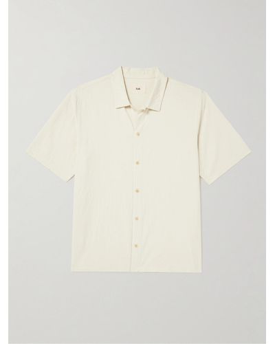 Folk Gabe Crinkled-cotton Shirt - Natural