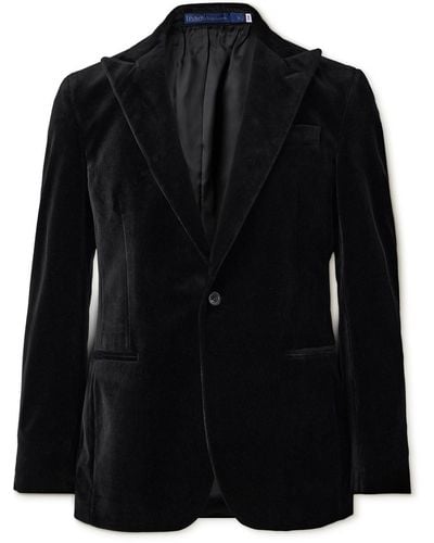 Polo Ralph Lauren Cotton-velvet Suit Jacket - Black