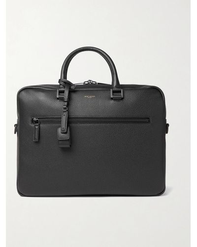 Saint Laurent Sac De Jour Full-grain Leather Briefcase - Black