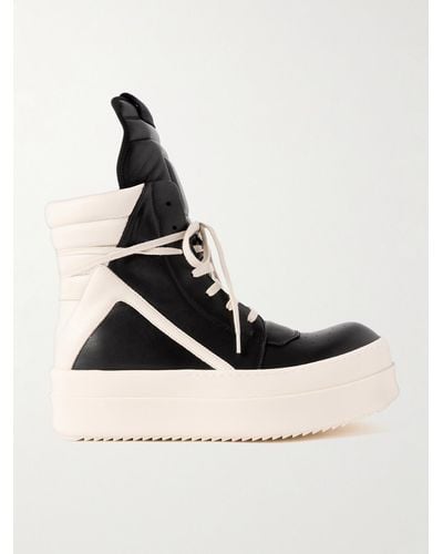 Rick Owens Mega Bumber Geobasket Quilted Leather High-topsneakers - Natural