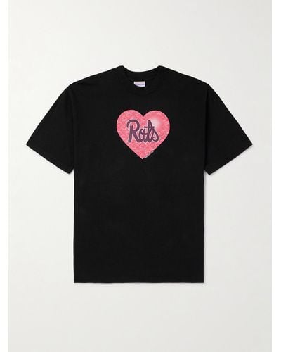 Stray Rats T-shirt in jersey di cotone con logo - Nero