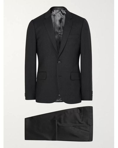 Paul Smith Grey A Suit To Travel In Soho Slim-fit Wool Suit - Black
