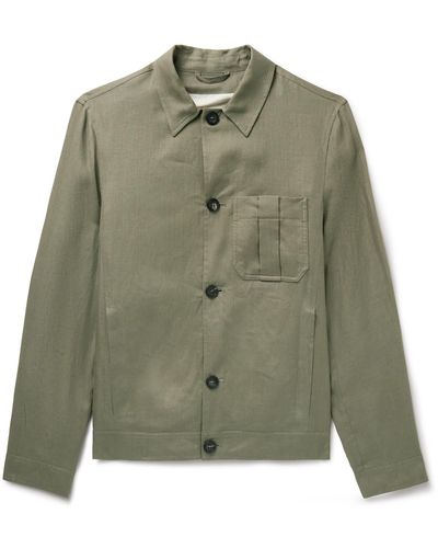 Incotex Montedoro Linen-blend Jacket - Green