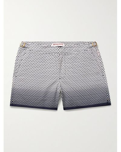 Orlebar Brown Setter Slim-fit Short-length Printed Swim Shorts - Grey