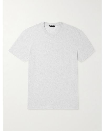 Tom Ford Cotton-blend Jersey T-shirt - White