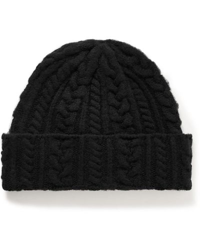 Howlin' Cable-knit Wool Beanie - Black