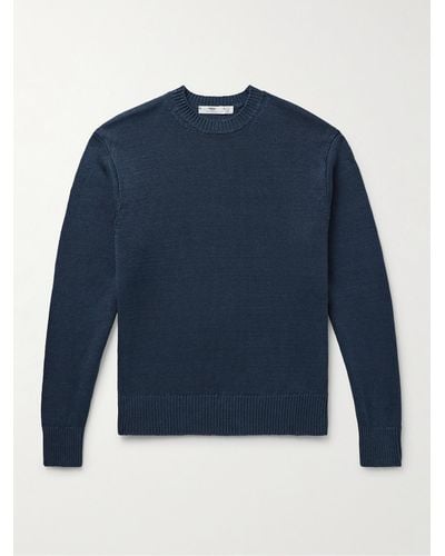 Inis Meáin Pullover in lino - Blu