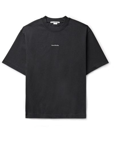 Acne Studios Extorr Logo-print Cotton-jersey T-shirt - Black