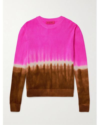 The Elder Statesman Pullover in cashmere tie-dye Tranquility - Rosa