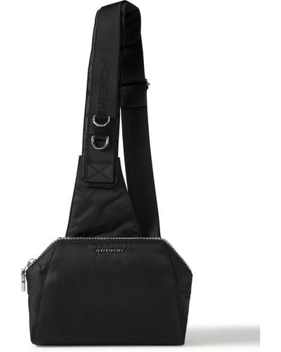 Givenchy Antigona Leather-trimmed Shell Messenger Bag - Black