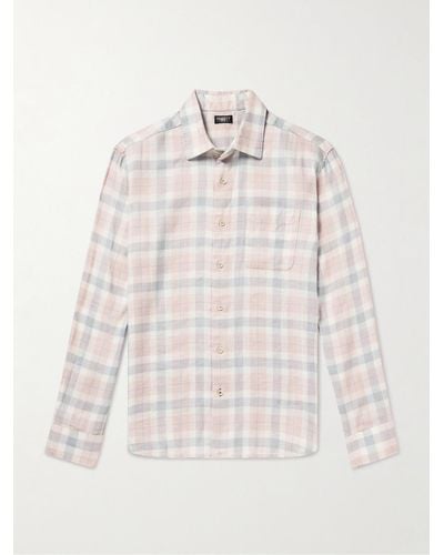 Faherty The Weekend Checked Linen-blend Shirt - Natural
