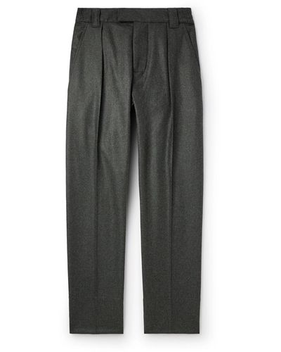 Loro Piana Reinga Straight-leg Wish® Wool And Cashmere-blend Pants - Gray