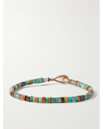Mikia Multi-stone And Silver Beaded Bracelet - Multicolour