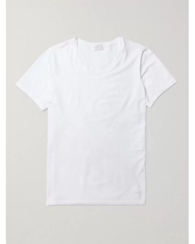 Hanro Superior Mercerised Cotton-blend T-shirt - White