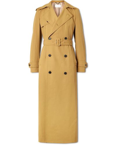 Dries Van Noten Remos Double-breasted Belted Gabardine Trench Coat - Yellow