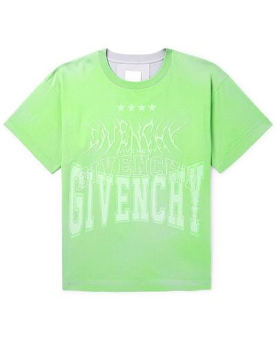 Givenchy Logo-print Cotton-jersey T-shirt - Green