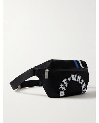 Off-White c/o Virgil Abloh Logo-print Striped Mesh Belt Bag - Black