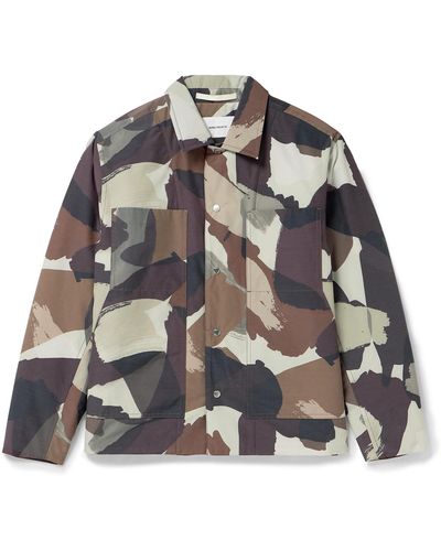 Norse Projects Pelle Camouflage-print Padded Shell Jacket - Gray