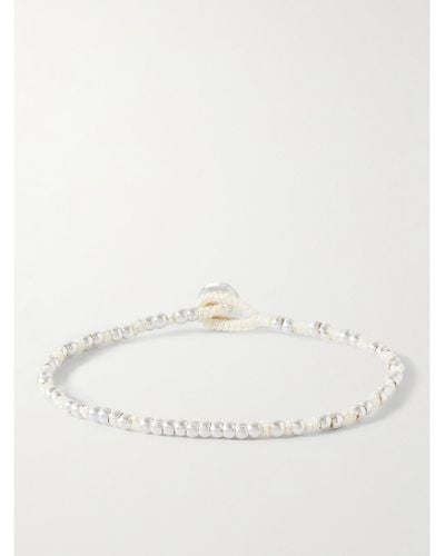 Mikia Silver And Cord Bracelet - Natural