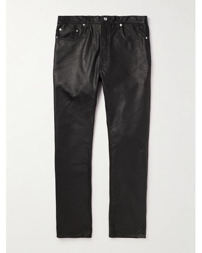GALLERY DEPT. Straight-leg Leather Trousers - Black