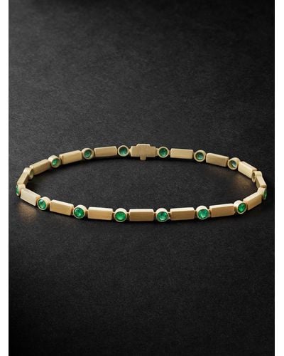 Ileana Makri Stepping Stones Armband aus Gold mit Smaragden - Schwarz