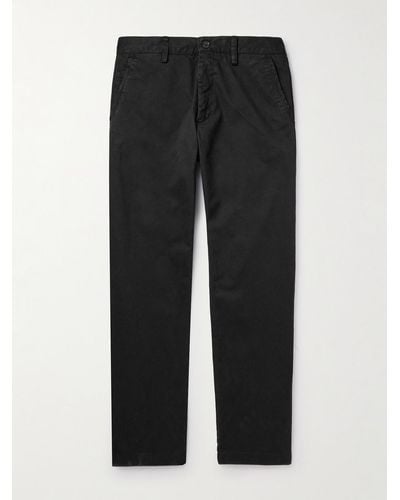 NN07 Alex 1010 Straight-leg Stretch Organic Cotton-twill Pants - Black