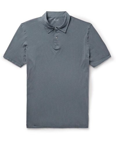 Hartford Cotton-jersey Polo Shirt - Blue
