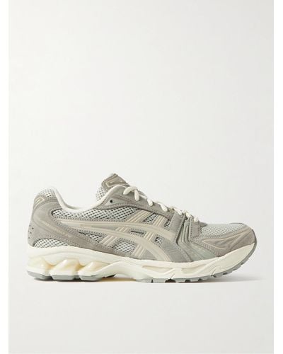 Asics Gel-kayano® 14 Suede And Leather-trimmed Mesh Trainers - Natural
