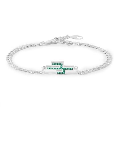 Miansai Everett Williams Silver And Quartz Chain Bracelet - White