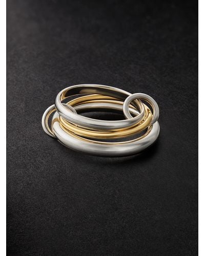 Spinelli Kilcollin Amaryllis Ring aus Gold und Silber - Schwarz