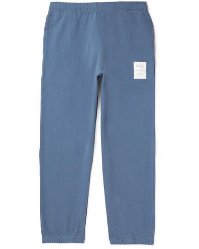 Norse Projects Vanya Tapered Cotton-jersey Sweatpants - Blue