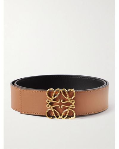 Loewe 4cm Reversible Leather Belt - Brown