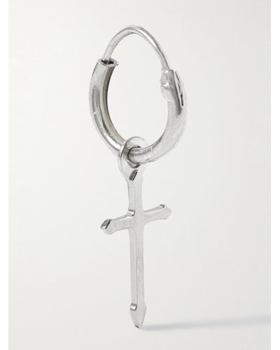 Miansai Crux Silver Single Earring - Metallic