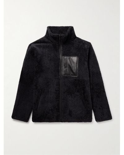 Yves Salomon Reversible Leather-trimmed Shearling And Shell Jacket - Black