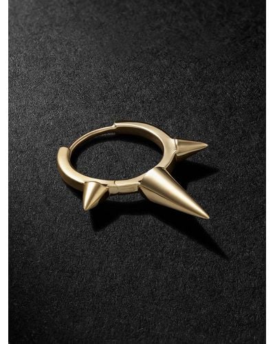 Maria Tash Triple Long Spike Clicker 9.5mm Gold Earring - Black