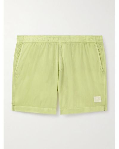 C.P. Company Slim-fit Mid-length Logo-appliquéd Swim Shorts - Green