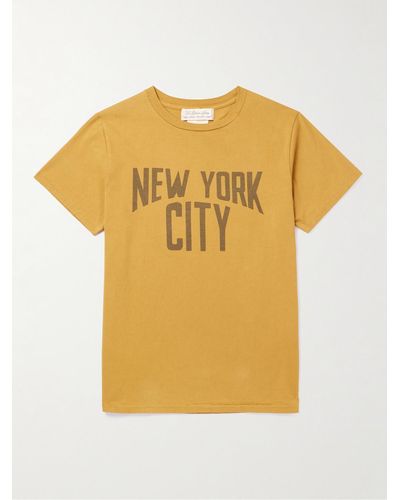 Remi Relief Printed Cotton-jersey T-shirt - Yellow