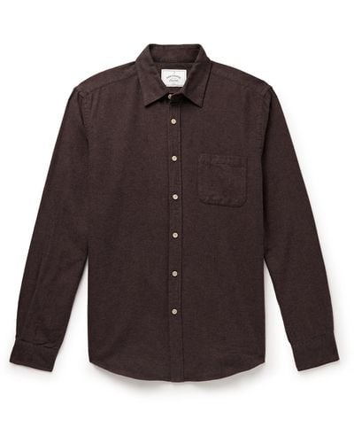 Portuguese Flannel Teca Cotton-flannel Shirt - Brown