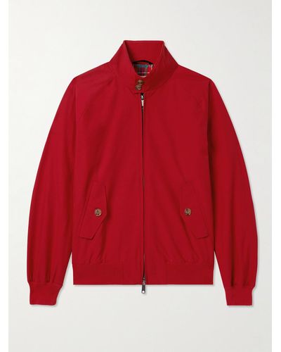 Baracuta G9 Harrington-Jacke aus einer Baumwollmischung - Rot