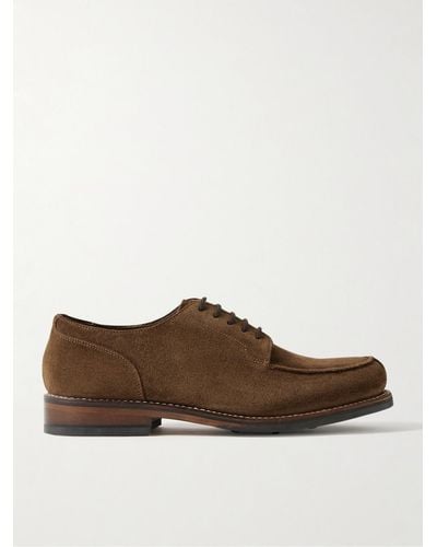 Grenson Mac Derby-Schuhe aus Veloursleder - Braun