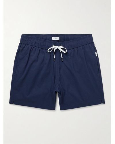 Onia Charles Straight-leg Mid-length Swim Shorts - Blue