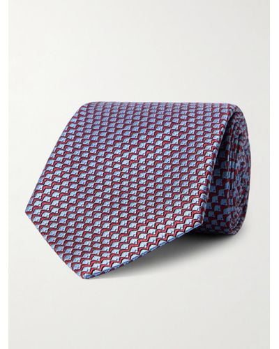 Charvet Krawatte aus Seiden-Jacquard - Lila