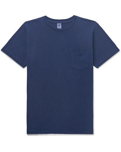 Velva Sheen Slim-fit Cotton-jersey T-shirt - Blue