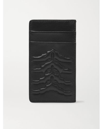 Alexander McQueen Embossed Leather Cardholder - Black