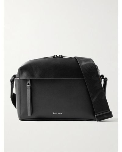Paul Smith Textured-leather Messenger Bag - Black